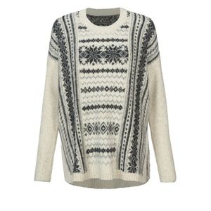 cabi Chalet Pullover, #4410, M, EUC, Gray and Ivory